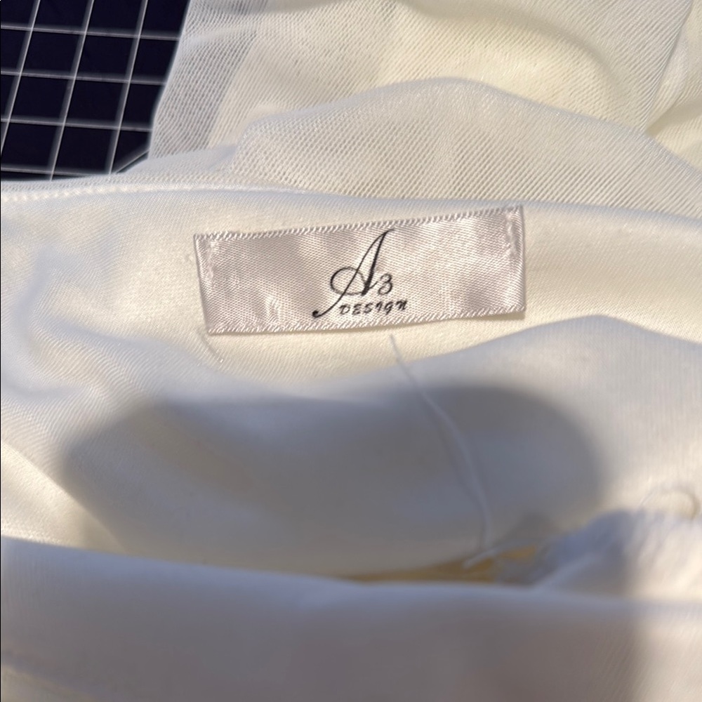 A3 Design White One-Shoulder Ruched Top - Picture 11 of 11